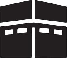 minimal kaaba logo conception vecteur icône, plat symbole silhouette 17