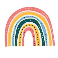 mignonne arc en ciel clipart. enfants illustration. vecteur