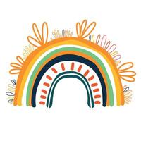 mignonne arc en ciel clipart. enfants illustration. vecteur