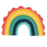 mignonne arc en ciel clipart. enfants illustration. vecteur