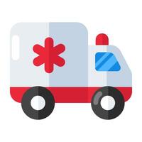 conception vectorielle d'ambulance, véhicule d'urgence médicale vecteur