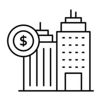 un icône conception de financier bâtiment vecteur