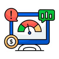 moderne conception icône de système la vitesse optimisation vecteur