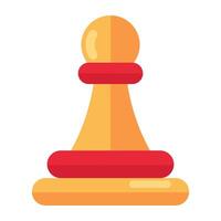 stratégie Jeu icône, plat conception de échecs tour vecteur