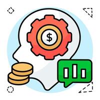 icône du design à la mode de la gestion de l'argent vecteur