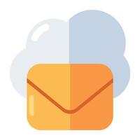 icône de téléchargement premium de cloud mail vecteur
