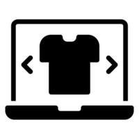 icône de glyphe de tshirt vecteur