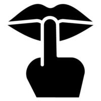 icône de glyphe de silence vecteur