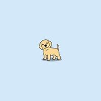 mignonne Labrador retriever dessin animé, vecteur illustration