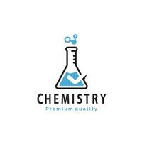 vecteur illustration de chimique tube logo icône avec Solution et vérifier