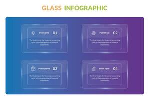 brillant verre infographie vecteur modèle 2024 Nouveau conception