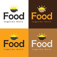 unique minimal Frais nourriture restaurant logo conception. vecteur