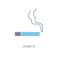 cigarette concept ligne icône. Facile élément illustration. cigarette concept contour symbole conception. vecteur