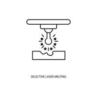 sélectif laser fusion concept ligne icône. Facile élément illustration. sélectif laser fusion concept contour symbole conception. vecteur