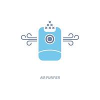 air purificateur concept ligne icône. Facile élément illustration. air purificateur concept contour symbole conception. vecteur