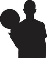 silhouettes de basketball athelete formation pour compétition vecteur