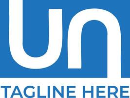 ONU initiale lettre logo conception vecteur