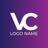 vc initiale lettre logo conception vecteur