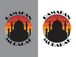 Ramadan mubarak t chemise conception vecteur modèle