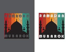 Ramadan mubarak t chemise conception vecteur modèle