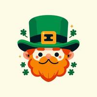 lutin diriger. Masculin moustache st. patrick's journée et vacances. vecteur illustration