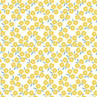 floral millefleur sans couture modèle. mignonne minuscule Jaune fleur ornement. naïve art Prairie fleurs Contexte. griffonnage style vecteur illustration pour textile, fond d'écran, emballage papier.