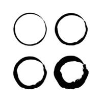 ensemble de grunge bannière élément conception ,cercle brosse logo conception, pente brosse ,logo rond brosse vecteur