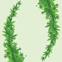 vert marijuana feuille vecteur vecteur marijuana feuille Contexte image marijuana feuille illustration