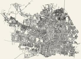 ville route carte de surabaya, est Java, Indonésie vecteur