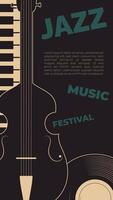 conception d'affiche de festival de jazz vecteur