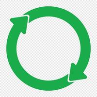 recycler symbole icône. vert recycler ou recyclage flèches icône. vecteur recycler signe