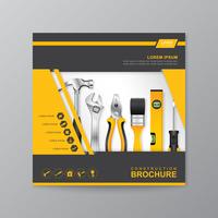 modèle de couverture des outils de construction vecteur