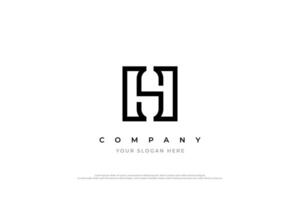 minimal lettre sh logo ou hs logo conception vecteur