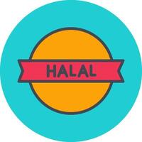 icône de vecteur autocollant halal