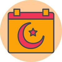 icône de vecteur de calendrier islamique