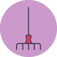 icône de vecteur de fourche de jardinage