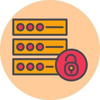 icône de vecteur de sécurité des données