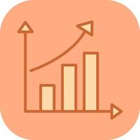icône de vecteur de statistiques en hausse
