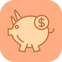 icône de vecteur d'économie de cochon