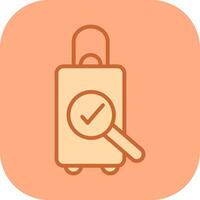 icône de vecteur d'inspection des bagages