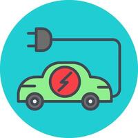 icône de vecteur de voiture électrique