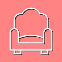 icône de vecteur de canapé unique