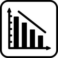 icône de vecteur de barre descendante