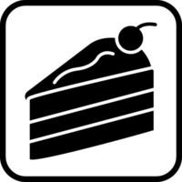 icône de vecteur de tranche de gâteau