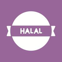 icône de vecteur autocollant halal