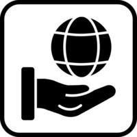 icône de vecteur de main globale