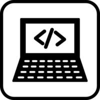 écrire l'icône de vecteur d'ordinateur portable