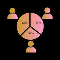 icône de vecteur de statistiques de candidat