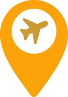 icône de vecteur de localisation de l'aéroport