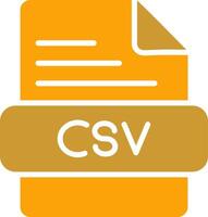 icône de vecteur csv